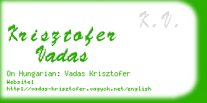 krisztofer vadas business card